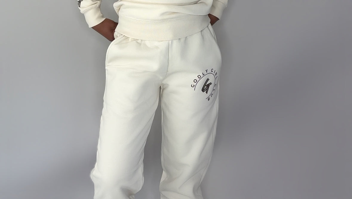 (PRE-ORDER) Lively White Joggers