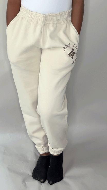 (PRE-ORDER) Lively White Joggers
